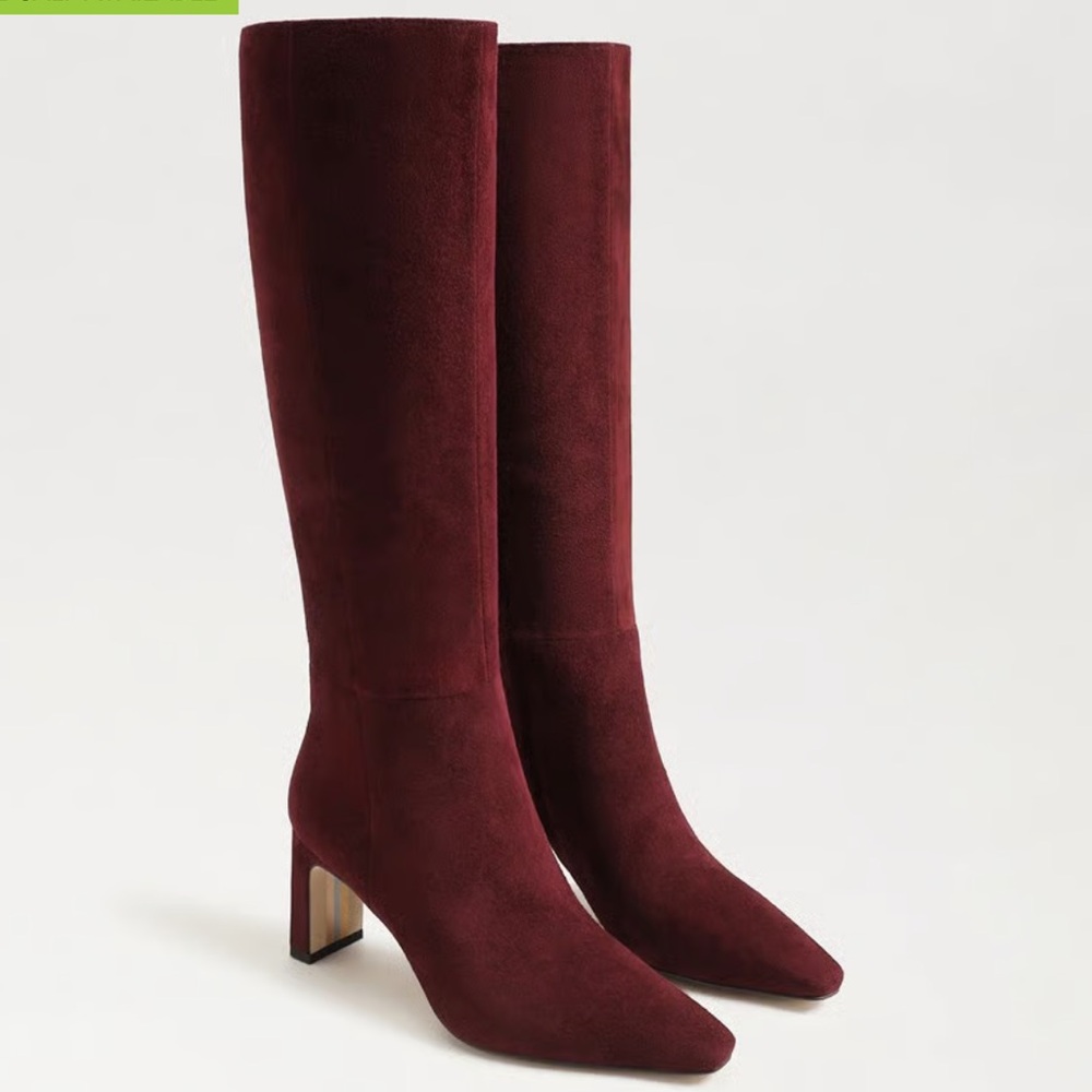 Sam Edelman Sylvia Knee High Boot burgundy suede